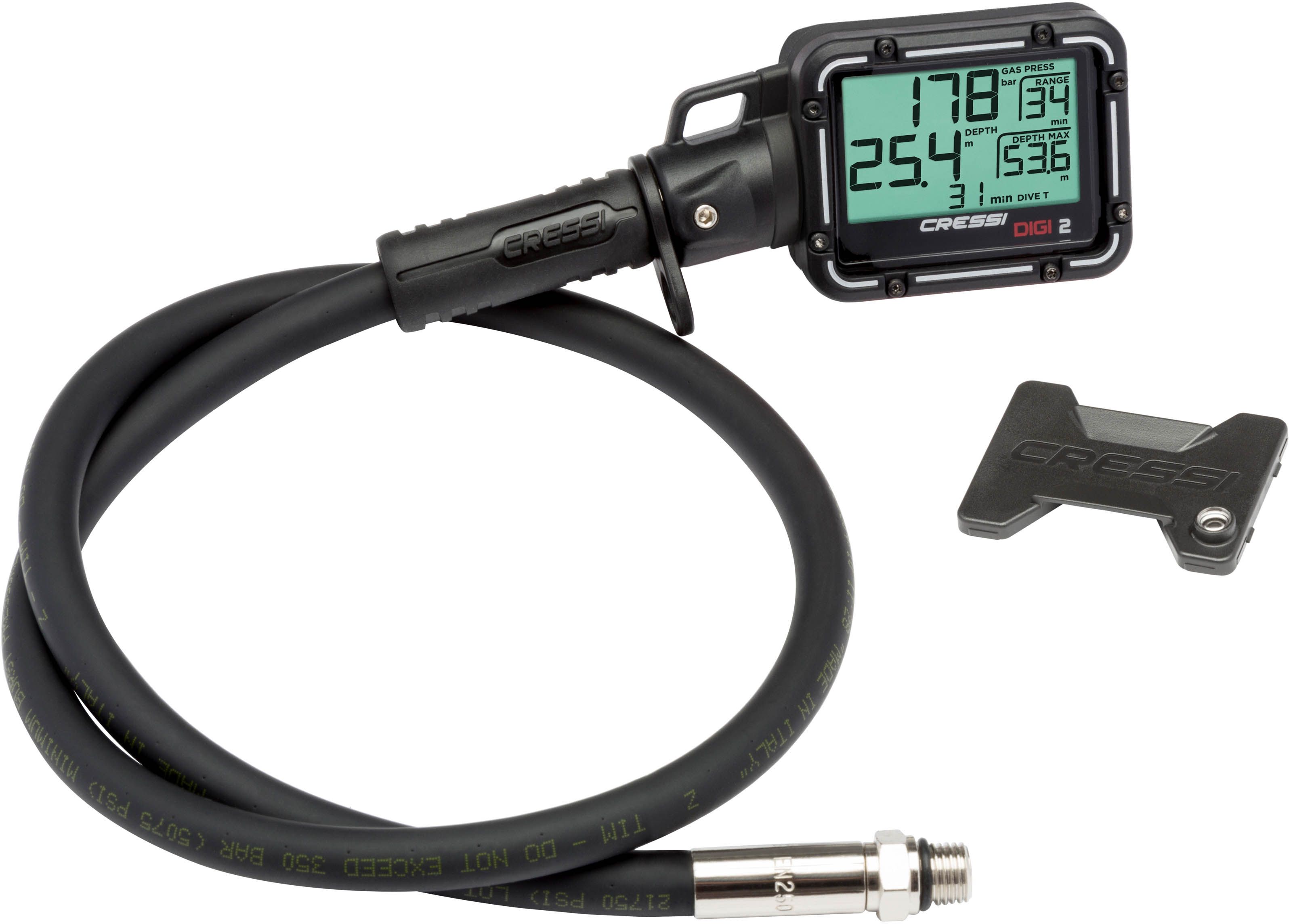 Manometro Digitale Cressi Digi Per Immersioni - Attivazione Automatica, Display Alto Contrasto, Giallo - Foto 3