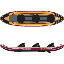 Kayak gonflable 3 places fond haute pression