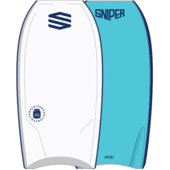 Tabla Bodyboard Sniper Cortex PE Blanco/Azul Nootica.es - para tus actividades náuticas