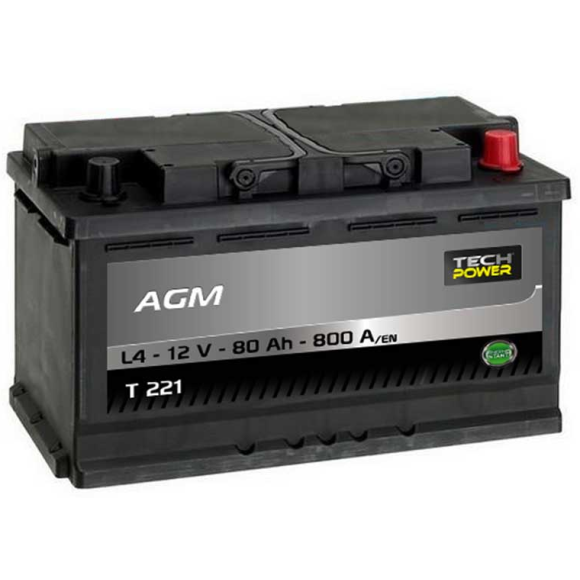 Batería 12V 80Ah AGM Tech Power Start & stop -  - Todo para tus  actividades náuticas