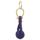 Llavero Décomarine manzana toulina de algodón azul, LB, Ø 3 cm