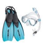Kit Snorkel Seac sub Sprint - Transparente/Azul - 42/44