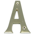 Letra Décomarine de latón de 5 cm de altura: O