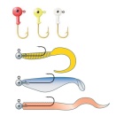 5 cabezas plomadas rojo anzuelo bronce 1,7 g / N°1