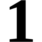 Número negro Plastimo 8 cm - Lancha neumatica - 1