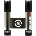 Portacañas Seanox Doble - Acero inoxidable negro
