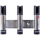 Portacañas Seanox Triple - Acero inoxidable negro