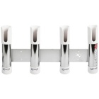Portacañas Seanox 4 cañas de pescar - Acero inoxidable blanco