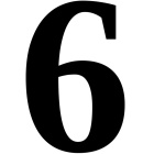 Letra autodhesiva Euromarine negra 40 mm - Número: 6 o 9