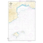 Carta Shom doblado de las Islas Baleares a Marsella