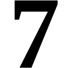 Número blanco 8 cm - Casco duro - 7