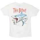 AFTCO This Bites Short Sleeve T-Shirt White M