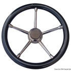 Volante barco Osculati poliuretano flexible carbono/acero inoxidable 350 mm 