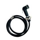 Kit de ducha negra Plastimocon manguera y soporte