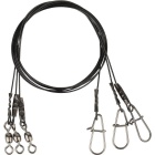 Bajo de línea Acero Savage Gear black 7 Traza de cable - 40 cm 60/100 - 25 kg 3 unidades