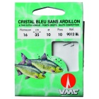 Cristal azul sin aletilla 9012 BL 35 cm Anzuelos N°16 en Nylon 10/100