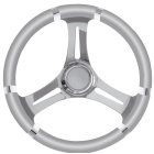 Volante barco Osculati poliuretano blando gris/acero inoxidable 350mm
