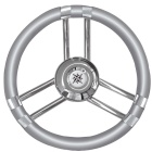 Volante barco Osculati poliuretano blando gris/acero inoxidable 350mm