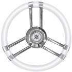Volante barco Osculati poliuretano flexible blanco/acero inoxidable 350mm