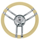 Volante barco Osculati poliuretano flexible marfil/acero inoxidable 350mm