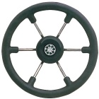 Rueda de timón Osculati acero inoxidable negro 340 mm