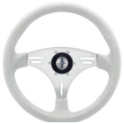 Volante barco MANTA blanco/plata 355 mm