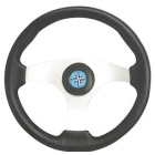 Volante barco Osculati Técnica negro plata 350 mm