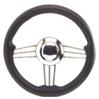 Volante barco Osculati acero inoxidable poliuretano negro 350 mm