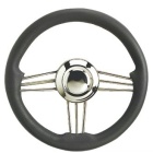 Volante barco Osculati poliuretano gris acero inoxidable 350 mm
