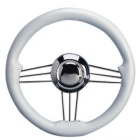 Volante barco Osculati acero inoxidable poliuretano blanco 350 mm