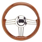 Volante barco Osculati caoba acero inoxidable 350 mm