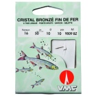 Fino cristal de hierro bronceado 9009 BZ 50 cm Anzuelos N°16 en Nylon 12/100