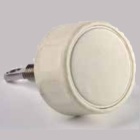 Pomo completo Gebo con varilla roscada - Blanco