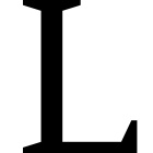 Letra autodhesiva Euromarine negra 40 mm - Letra: L