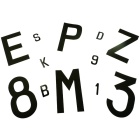 Letras autoadhesivas Euromarine 120mm Color negro - I
