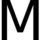 Letras autoadhesivas Euromarine 180 mm - Color Negro - M