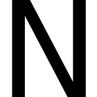 Letra autodhesiva Euromarine negra 40 mm - Letra: N