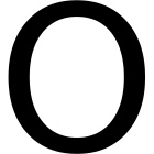 Letras autoadhesivas Plastimo 18 cm - Color blanco - O