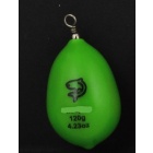 Plomo Huevo Plastificados Lemer Verde fluorescente 200 gr