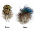 JMC Pluma de pavo real azul natural