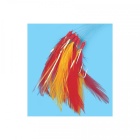 Filamentos de pluma 3 Anzuelo 900 mm 1/O Rojo/Amarillo