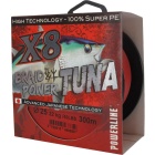 Trenzado Powerline Power Tuna rojo 300 m 40/100 - 80 lbs