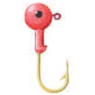 5 cabezas plomadas pintado de rojo Anzuelo bronceado 5 gr / N°1