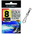 Emerillón Gancho Sunset Rolling W/ Insurance Snap ST-S-3006 N°1/0