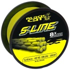Hilo trenzado pesca Black Cat S-Line - Ø0,55mm 3000m 70kg,154lbs amarillo