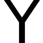 Letras autoadhesivas Plastimo 18 cm - Color negro - Y