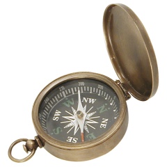 Brújula DécomarineØ 4,5 cm - Latón envejecido