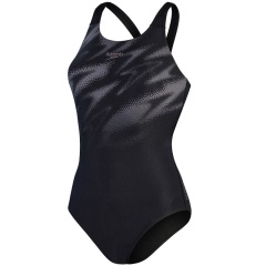 Bañador mujer Hyperboom Placement Muscleback Speedo Black/Dove Grey - Talla 36