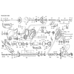 Pieza de repuesto Carrete Daiwa Tanacom 1000 - Pieza n°8 - 6E4896222 Tornillo