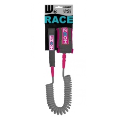 Leash Espiral Paddle Surf 9.0 Plata y rosa